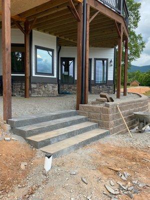 Stone pavers and steps