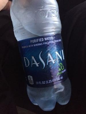 ice cold bottle of dasani