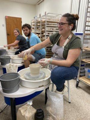 We love the fun energy in our Pottery Studio!