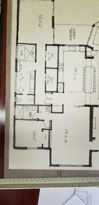 Initial structural plan for residential remodel