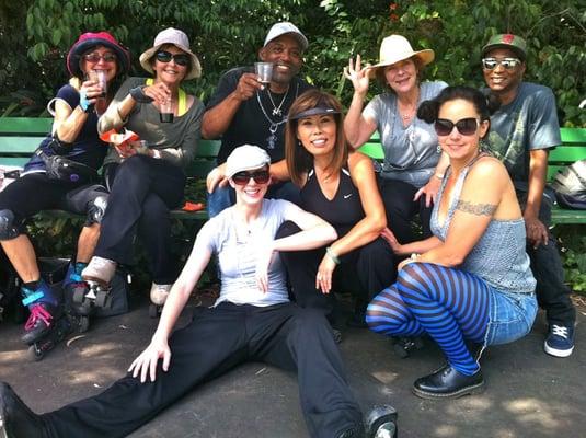 Rich and his Golden Gate Park entourage/fellow Roller Dance & Roller Skating enthusiasts.