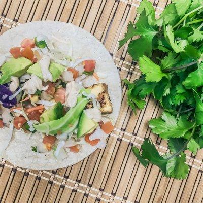 Vegan Tacos from our Studio Kitchen. These can also be made with Fish!