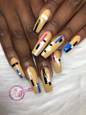 Handpainted nail art by Ty