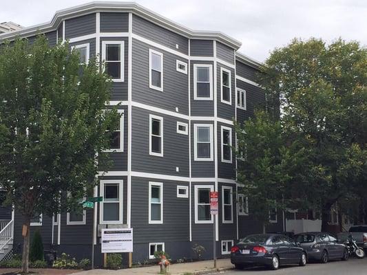 New Harvey Classic Windows and Hardi Board Siding in Cambridge