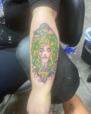 Medusa Tattoo done by Erica Rivera