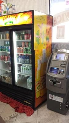 soda machine and ATM machine.