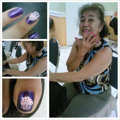 Getting ready for Mother's Day... I like that I make an appt and they're ready at that time.  Beautiful nail art, too!