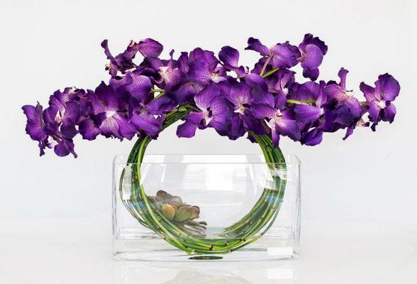 Purple Vanda with Bamboo