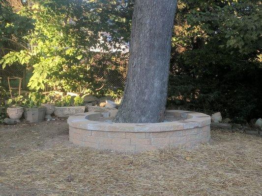 A Versa Lok tree rings installed in Peckville, PA