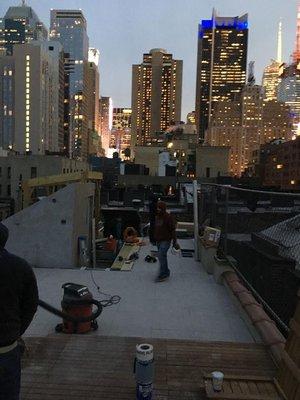 Roof Deck Under Construction Manhattan.