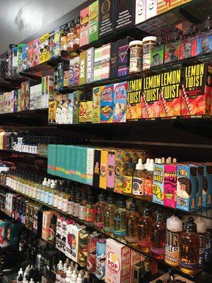 Massive selection of ejuice.