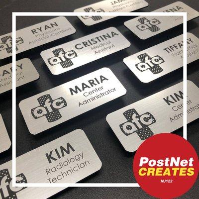 Look professional with personalized name tags!