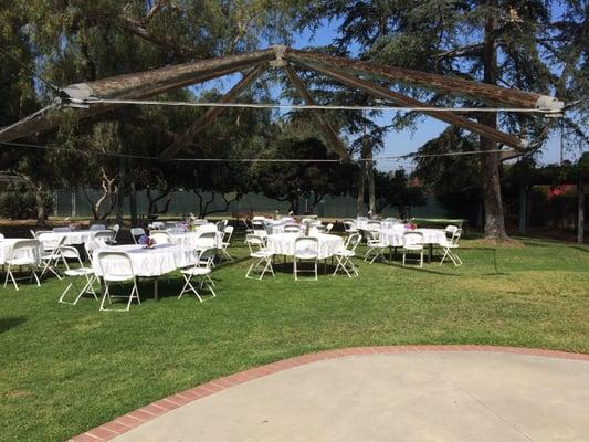 Another view of the outdoor reception area...  perfect for an afternoon event.