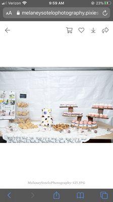 Beautiful desserts bar decorations and set up by Aleny rose events