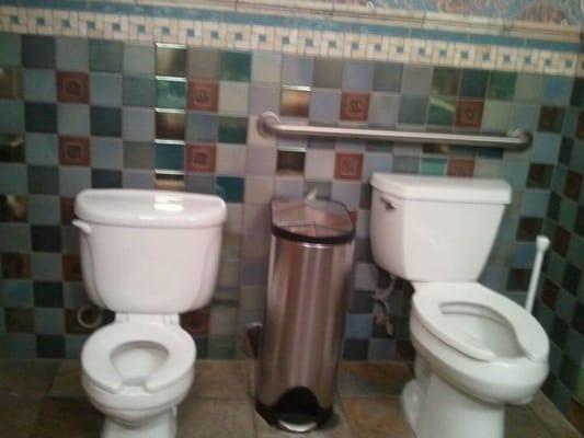 Big and little toilet so cute