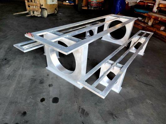 an aluminum table fabricated for a home in Laguna Beach