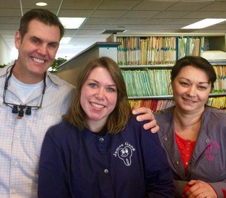 Dr. Gosztola and some of our staff.