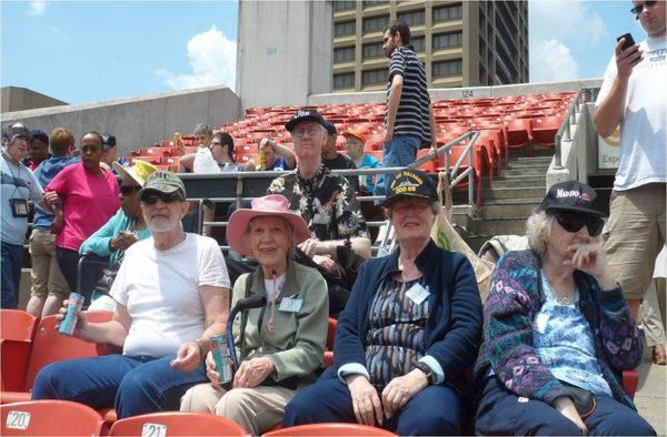 Field trips add excitement and interest to our days.  This was a Bisons game.