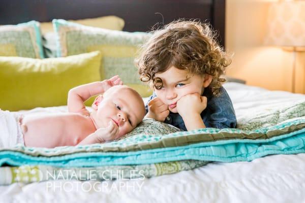 Newborn lifestyle sessions let families relax and enjoy their time with their newborn (but siblings may or may not agree).