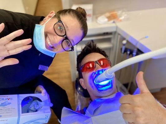 MELISSA...is seriously the BEST!!  Getting my TEETH WHITENED chair side after my teeth cleaning in ONLY 20min??  YES, Please!