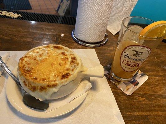 French Onion soup, Blue Moon