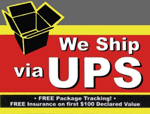 We are now shipping UPS! Bring in your packages today. FREE Drop off!