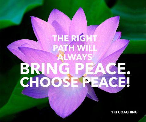 Through our coaching we will help you discern the right path that will bring you peace!