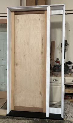 Custom door with sidelite manufactured by G's Custom Doors Inc.