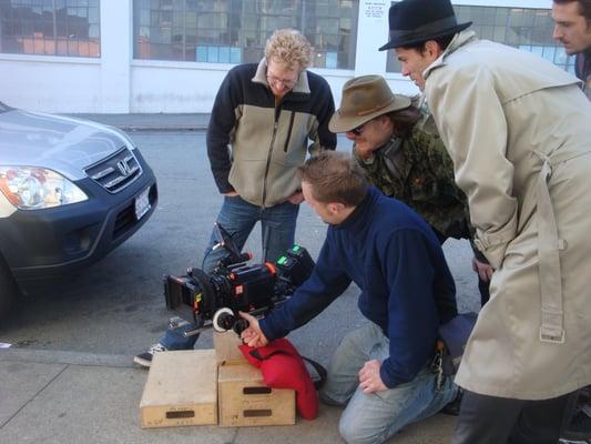 Shooting with the Red Camera on short film "Big Change".