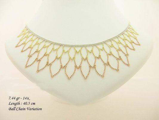 14k Fancy Net  Chain