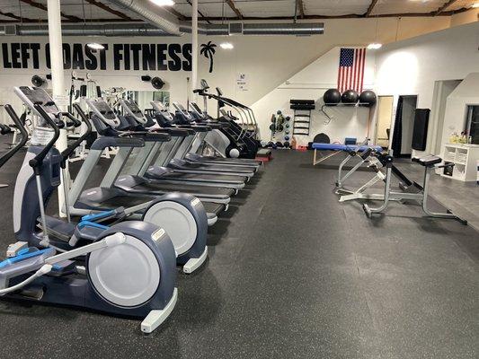 Cardio machines and stretch area