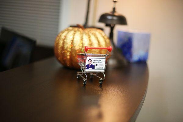 Office desk and cart advertising!