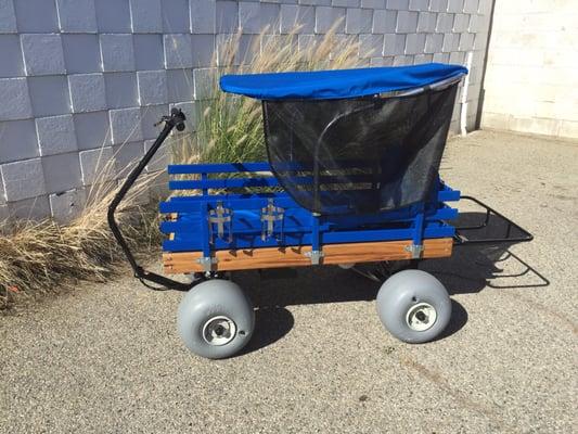 Motorized beach wagon/cart