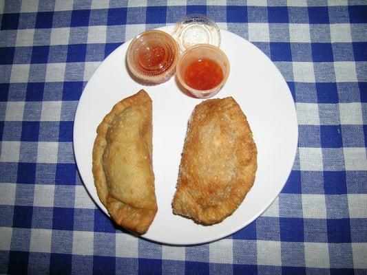 Empanadas and salsa