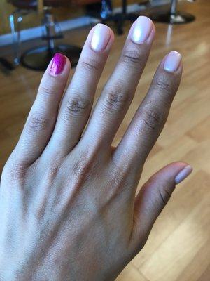 Beautiful shellac gel manicure