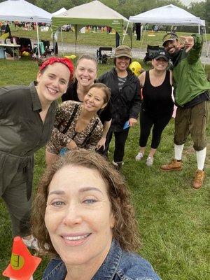 Agents having a little fun fund-raising in the rain at The Farm Brewery!