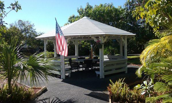 Our Gazebo is always available for conversation or restful time.