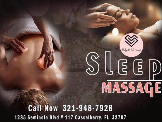 For your best sleep ever tonight
 Book a Sleep Massage now