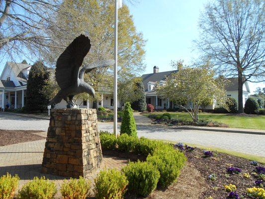 A special view of the Hawks Ridge Golf Club clubhouse