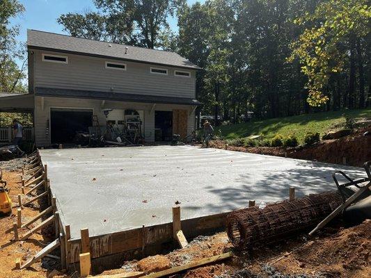 New garage slab in Alpharetta, GA.