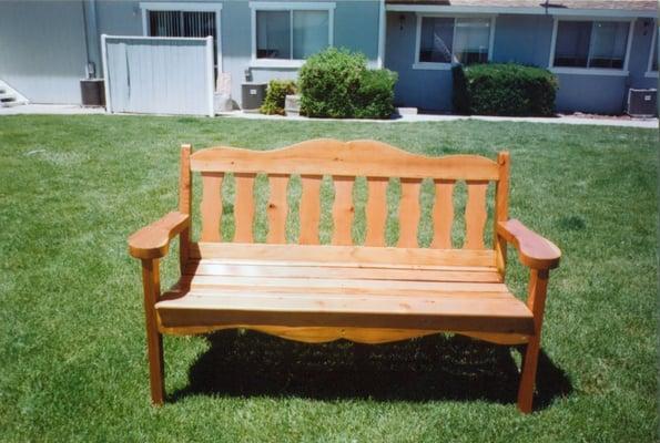 Rustic Country garden bench made from reclaimed lumber