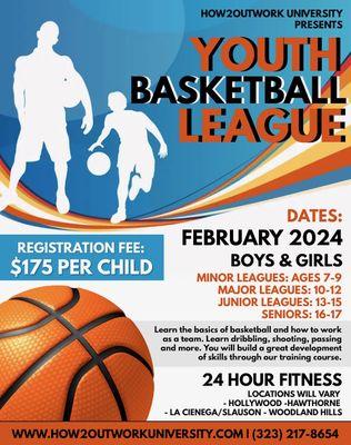 Youth League starting February 2024, register now on our website.