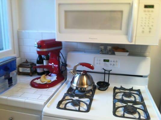 We got that kitchen so white again. There was a sewage problem that damaged the tile and floors, we were able to restore it.