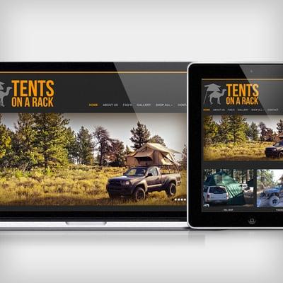 Website Design - Tents on a Rack