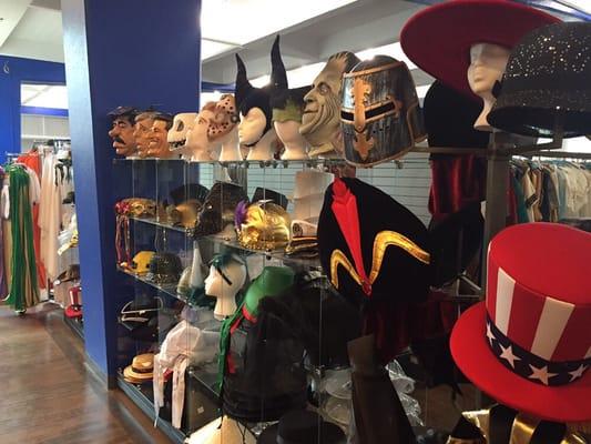 Hundreds of masks, hand props and hats