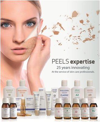 30 years of Peels Experience.  Over 500 Products to treat any pathology and any skin type.