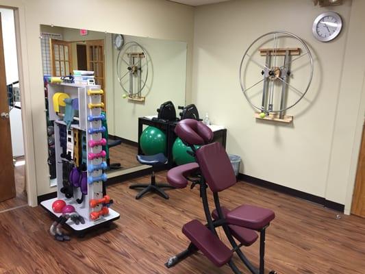 More exercise equipment for therapy.