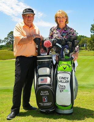 Cindy & Allen Miller; The only married couple in the world who have competed on all four major tours.