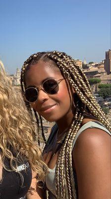 Me and my bomb braids in Rome