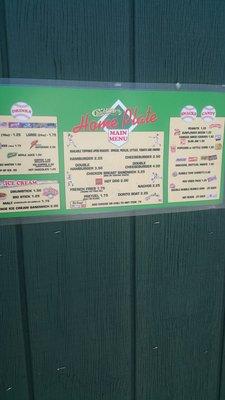 snack shack menu